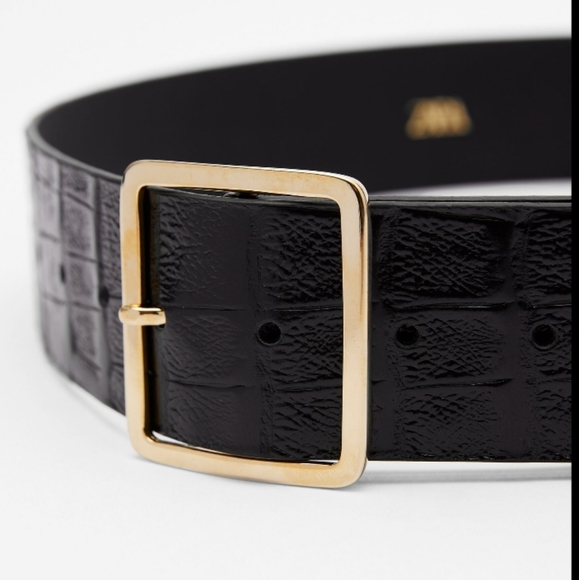 BNWT! Zara embossed leather belt ( size 32) - Picture 4 of 5